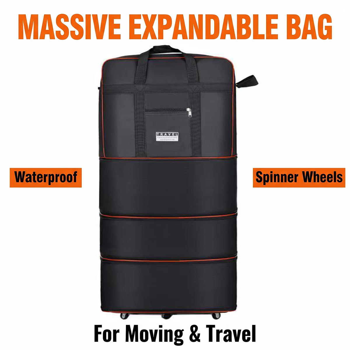 Foldable Rolling Luggage Bag - Torba podróżna na kółkach, rozkładana, składana