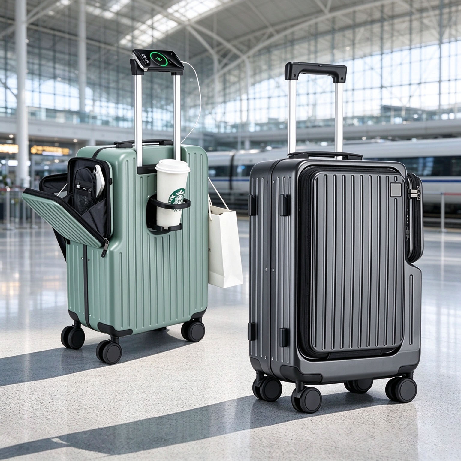 Walizka podróżna z otworem z p – Spinner Wheel Rolling Suitcase 20 Inch recenzja i cena