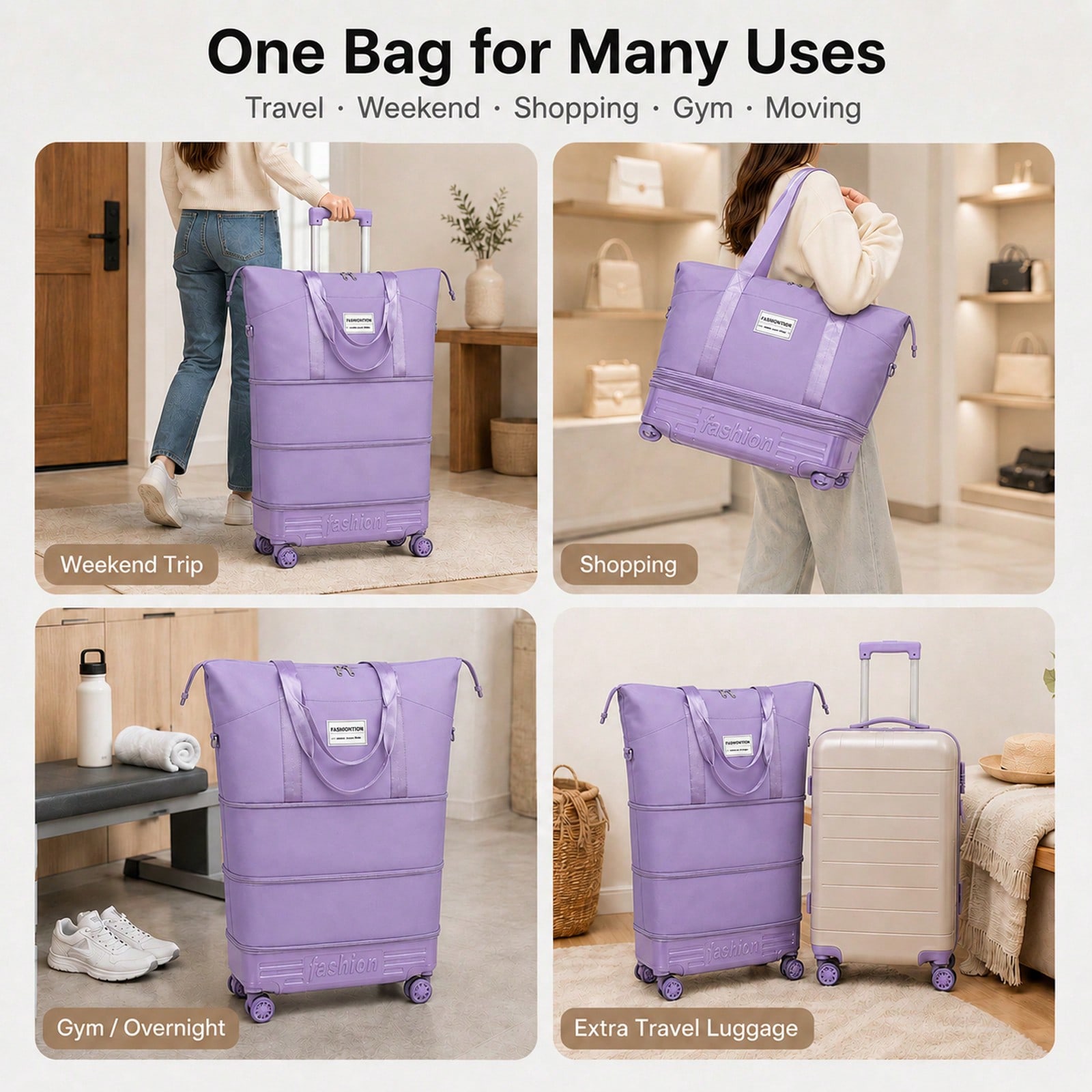 Rozszerzalna torba podróżna na – Foldable Rolling Luggage Bag recenzja i cena