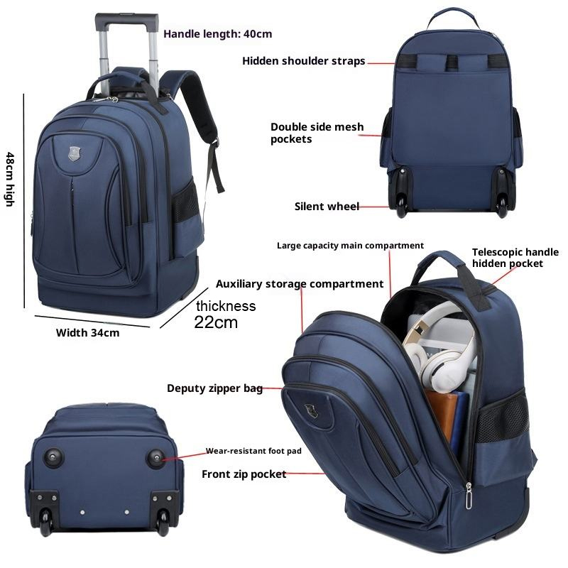 Wielofunkcyjny plecak biznesow – Foldable Rolling Luggage Bag recenzja i cena