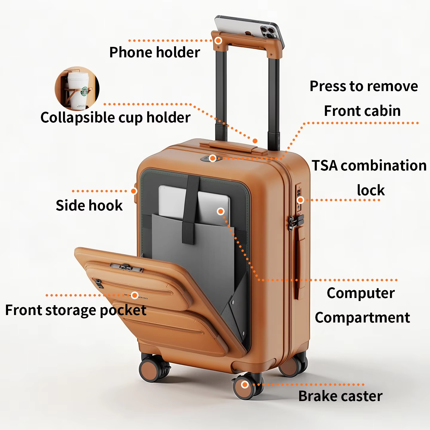 Walizka na kółkach z wyjmowaną – Spinner Wheel Rolling Suitcase 20 Inch recenzja i cena
